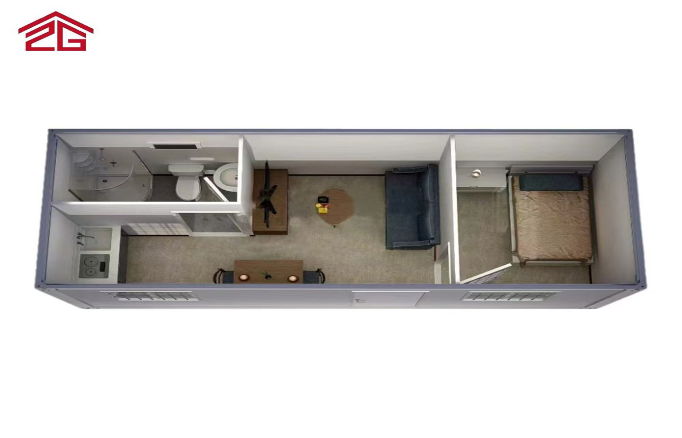 Rumah Prefab Tersuai Kilang 40 kaki Asrama Sementara Mudah Alih Atau Hotel Rumah Prefab Tersuai Kilang 40 kaki Asrama Sementara Mudah Alih Atau Hotel