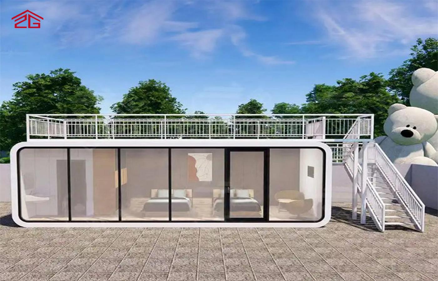 Rumah Kontena Apple Kabin Dua Lapisan Tersuai Kediaman Bergaya Rumah Kontena Apple Kabin Dua Lapisan Tersuai Kediaman Bergaya