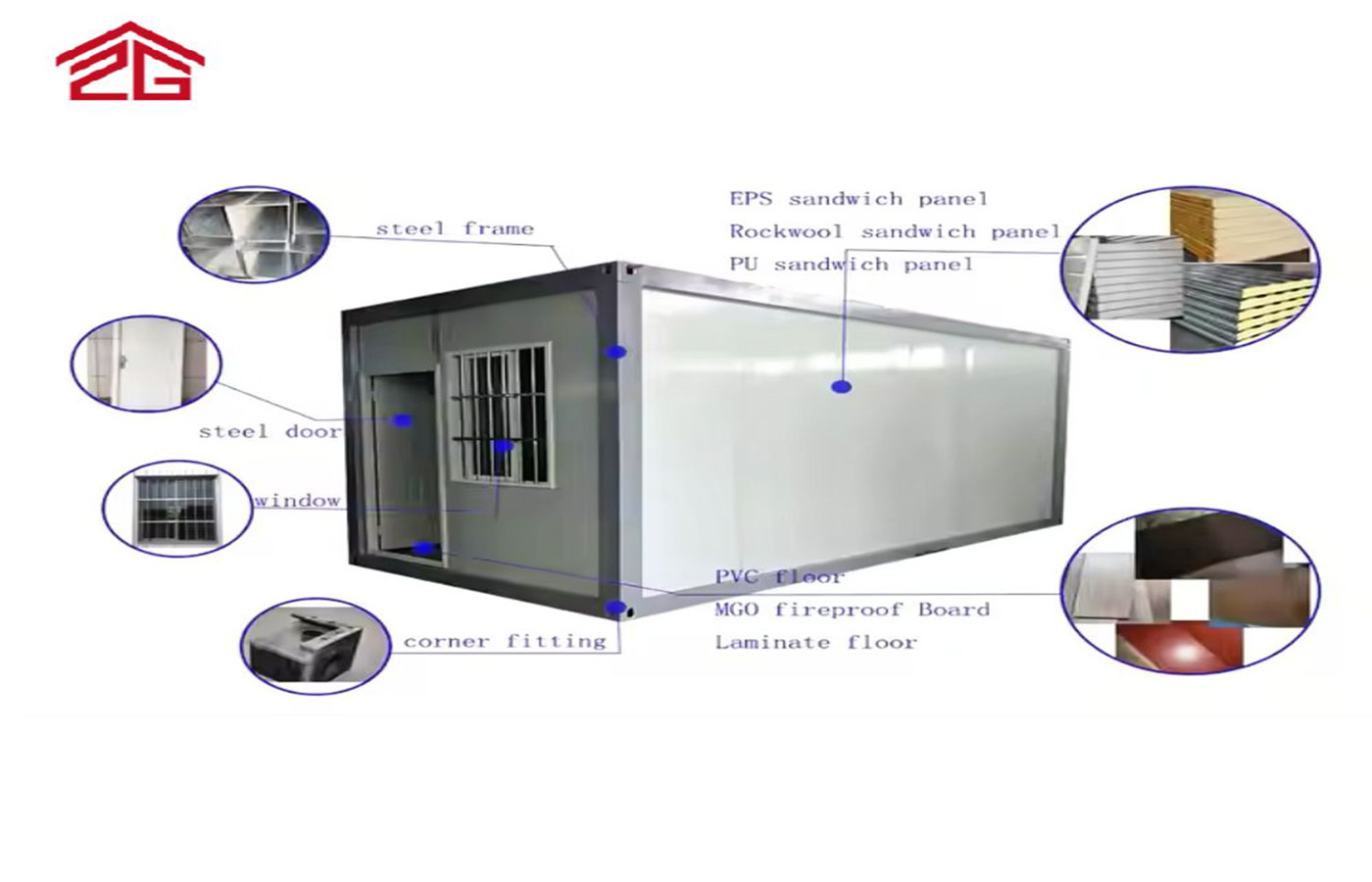 Rumah Prefab Tersuai Kilang 40 kaki Asrama Sementara Mudah Alih Atau Hotel Rumah Prefab Tersuai Kilang 40 kaki Asrama Sementara Mudah Alih Atau Hotel