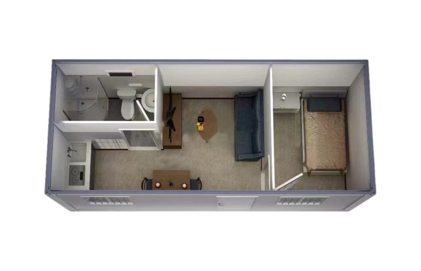 Kediaman Popular Rumah Kontena Tetap Reka Bentuk Moden 30 kaki Dengan Bumbung Berbumbung dan Bilik Mandi Kediaman Popular Rumah Kontena Tetap Reka Bentuk Moden 30 kaki Dengan Bumbung Berbumbung dan Bilik Mandi