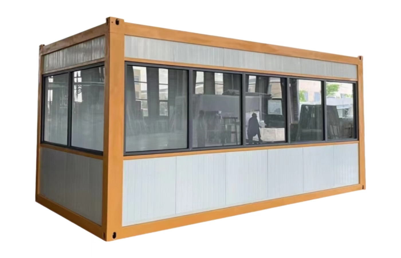 Kediaman Popular Rumah Kontena Tetap Reka Bentuk Moden 30 kaki Dengan Bumbung Berbumbung dan Bilik Mandi Kediaman Popular Rumah Kontena Tetap Reka Bentuk Moden 30 kaki Dengan Bumbung Berbumbung dan Bilik Mandi