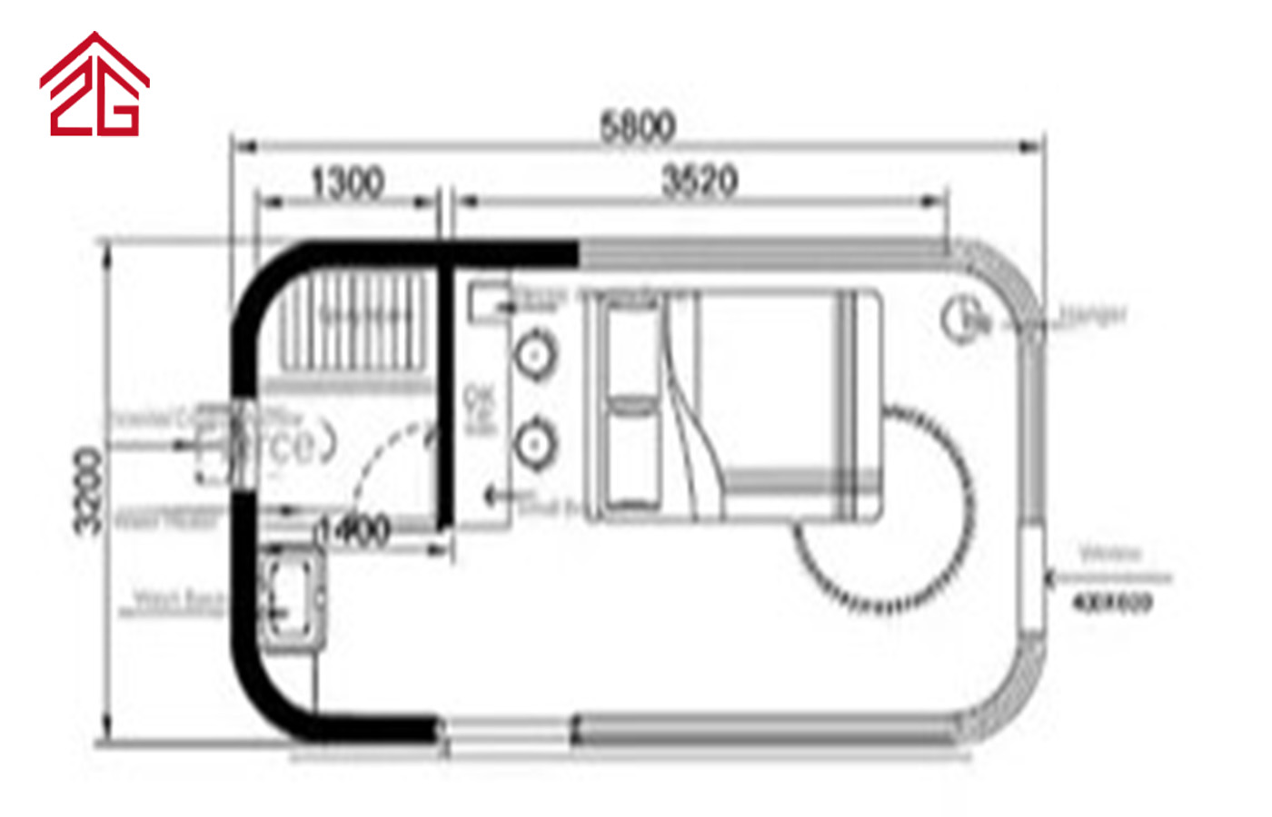 Rumah Kontena Apple Kabin Dua Lapisan Tersuai Kediaman Bergaya Rumah Kontena Apple Kabin Dua Lapisan Tersuai Kediaman Bergaya