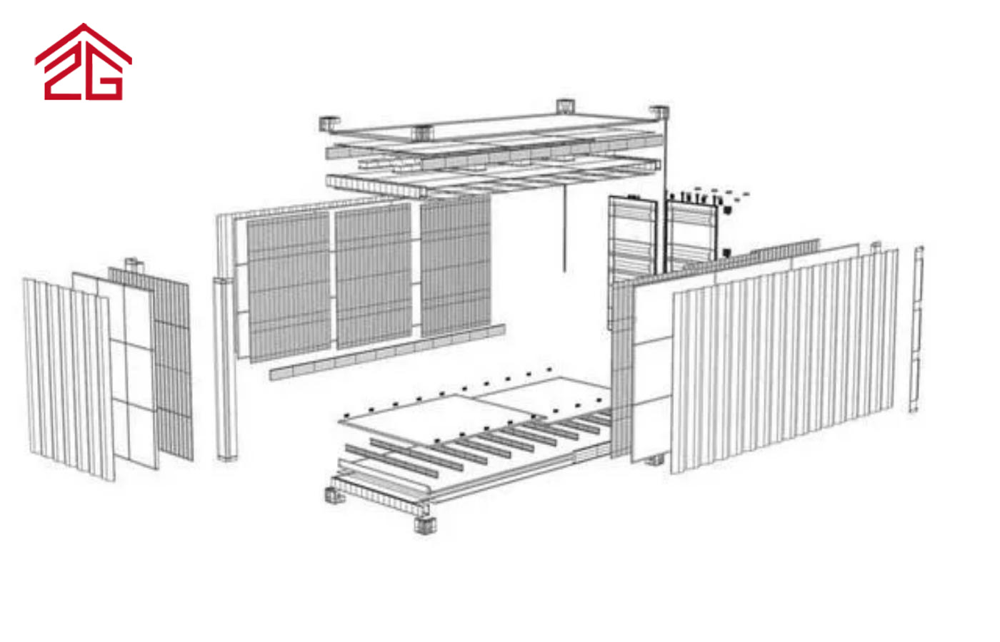 Rumah Kontena Apple Kabin Dua Lapisan Tersuai Kediaman Bergaya Rumah Kontena Apple Kabin Dua Lapisan Tersuai Kediaman Bergaya