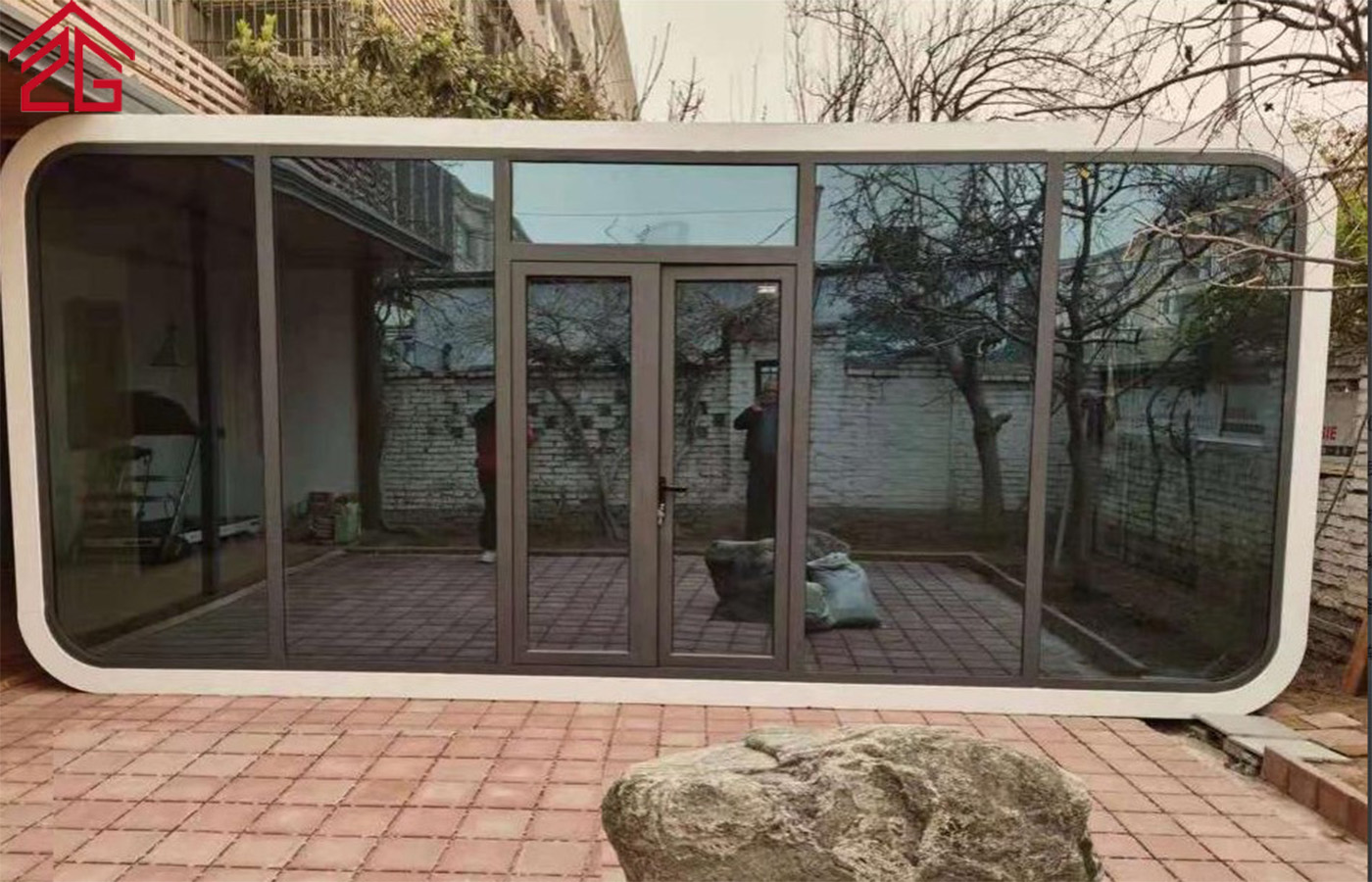 Rumah Kontena Apple Kabin Dua Lapisan Tersuai Kediaman Bergaya Rumah Kontena Apple Kabin Dua Lapisan Tersuai Kediaman Bergaya