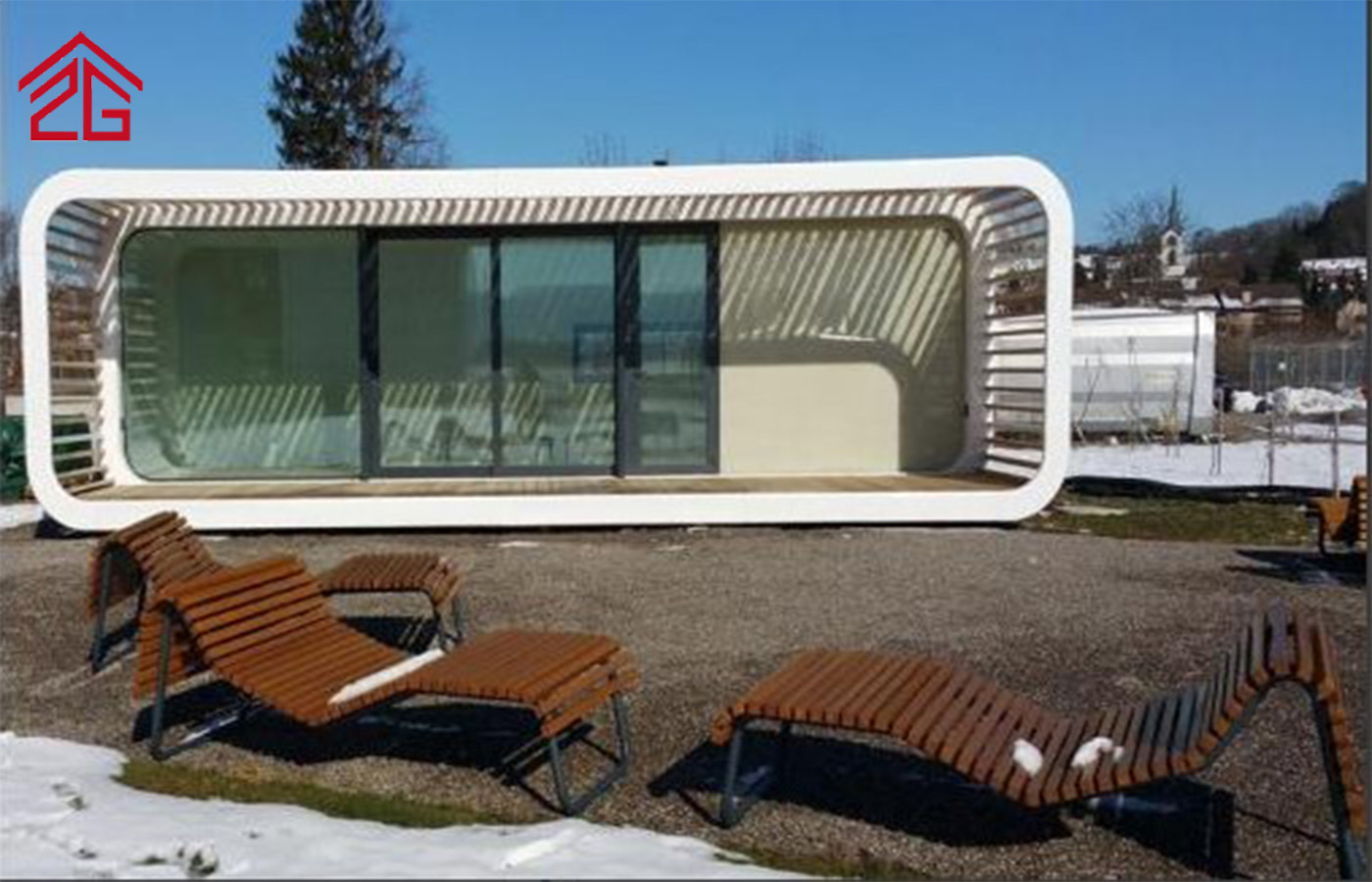 Rumah Kontena Apple Kabin Dua Lapisan Tersuai Kediaman Bergaya Rumah Kontena Apple Kabin Dua Lapisan Tersuai Kediaman Bergaya