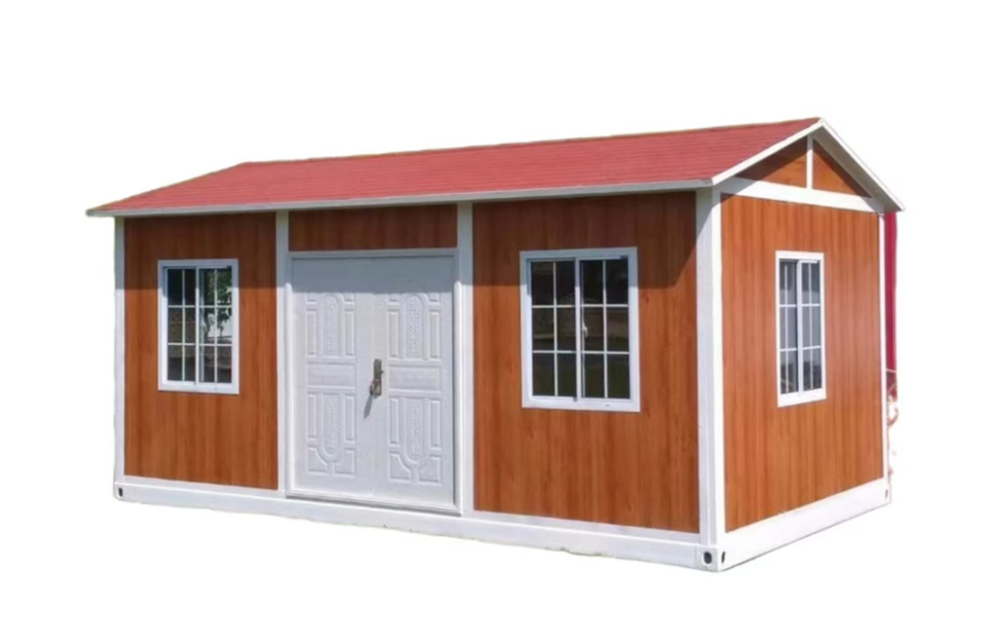 Kediaman Popular Rumah Kontena Tetap Reka Bentuk Moden 30 kaki Dengan Bumbung Berbumbung dan Bilik Mandi