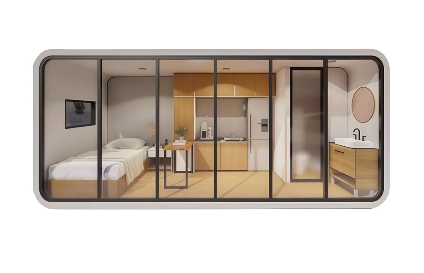 30 kaki Beautiful Vacation Resort Hotel Disesuaikan Rumah Kontena Kabin Epal Tepi Laut